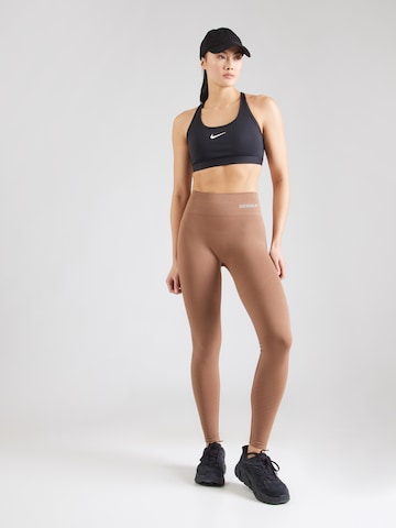 NEBBIA Skinny Sportbyxa i brun