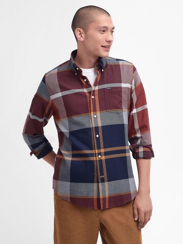 Coupe slim Chemise 'Dunoon' Barbour en marron : devant