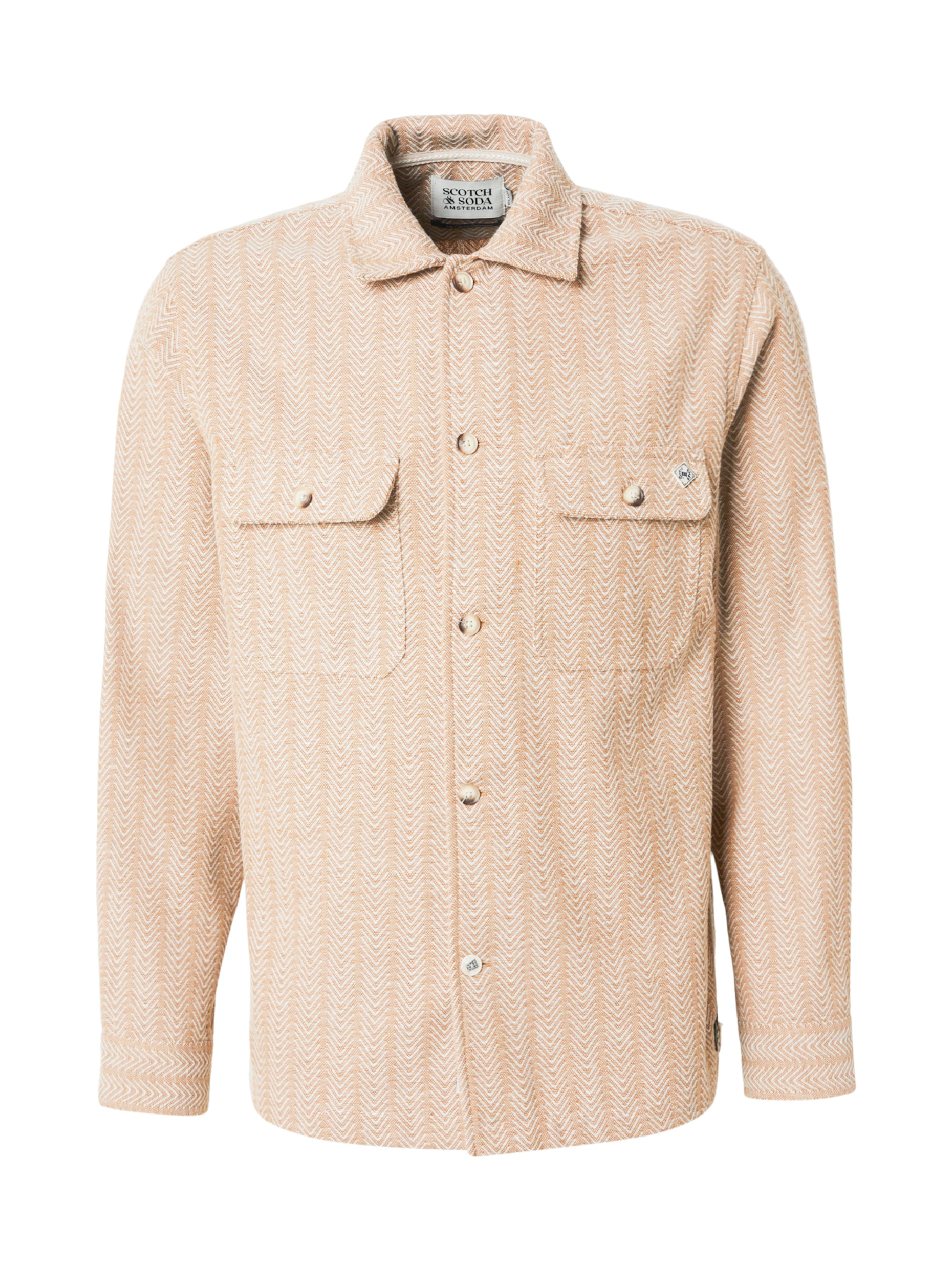 Coupe regular Chemise SCOTCH & SODA en marron : devant