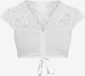 SUSA Trachtenbluse 'Zauber' in Weiß: Vorderseite