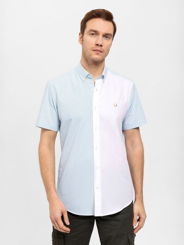 By Diess Collection Regular fit Button Up Shirt in Green: front