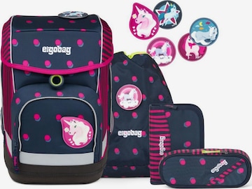 ergobag Backpack 'Cubo Set 5tlg.' in Blue: front