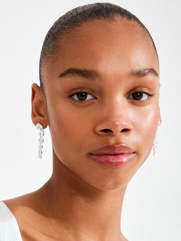 Pilgrim Náušnice 'Air' – stříbrná: přední strana