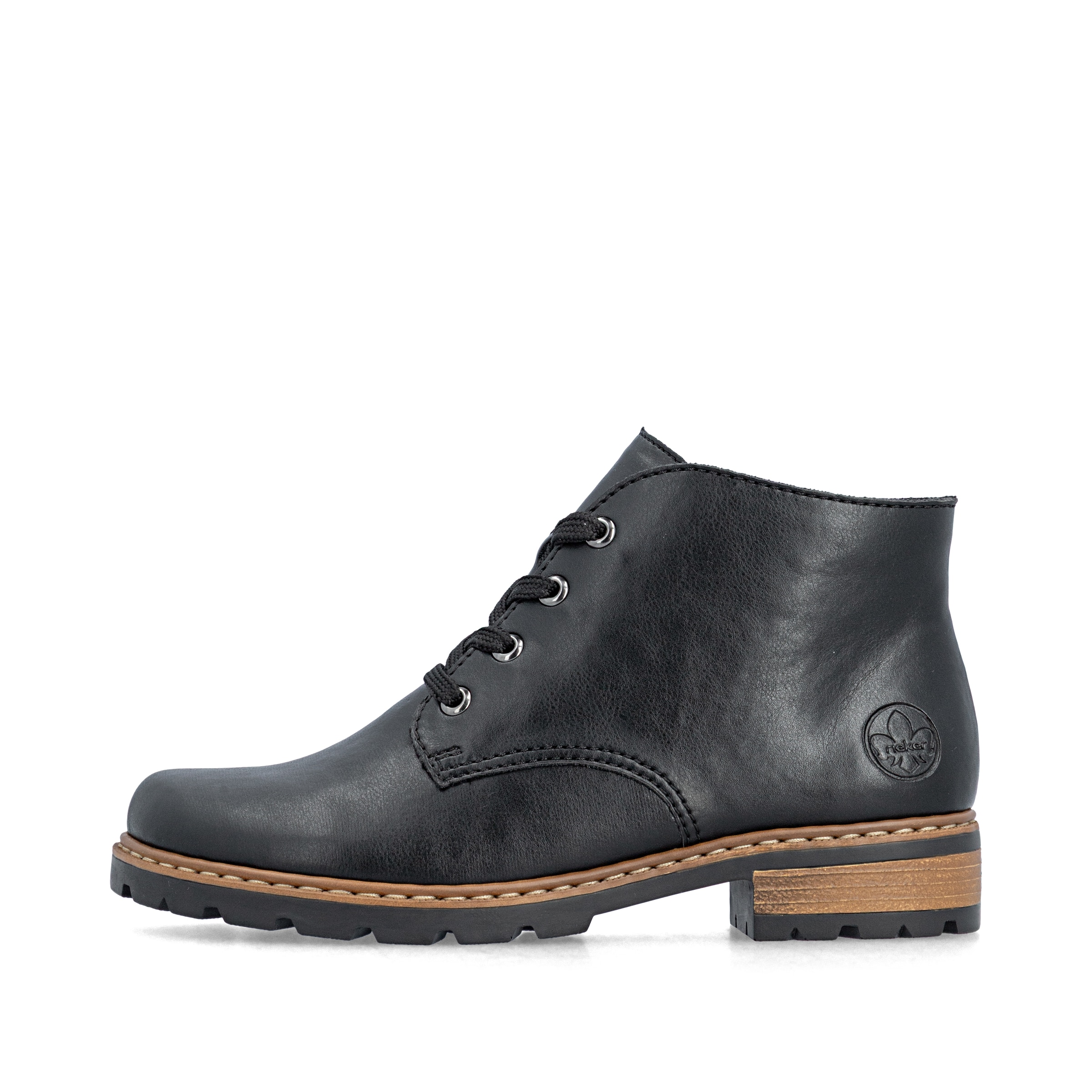Bottines à lacets Rieker en noir