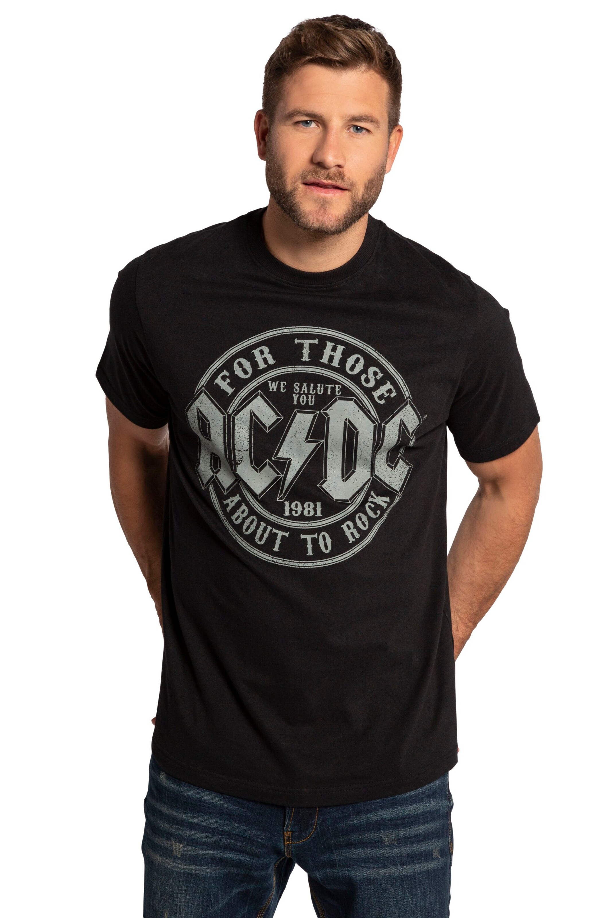 JP1880 Shirt in Zwart: voorkant