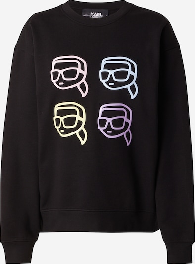 Karl Lagerfeld Sweatshirt 'Ikonik 2.0' in de kleur Pastelblauw / Lichtgeel / Pastelroze / Zwart, Productweergave