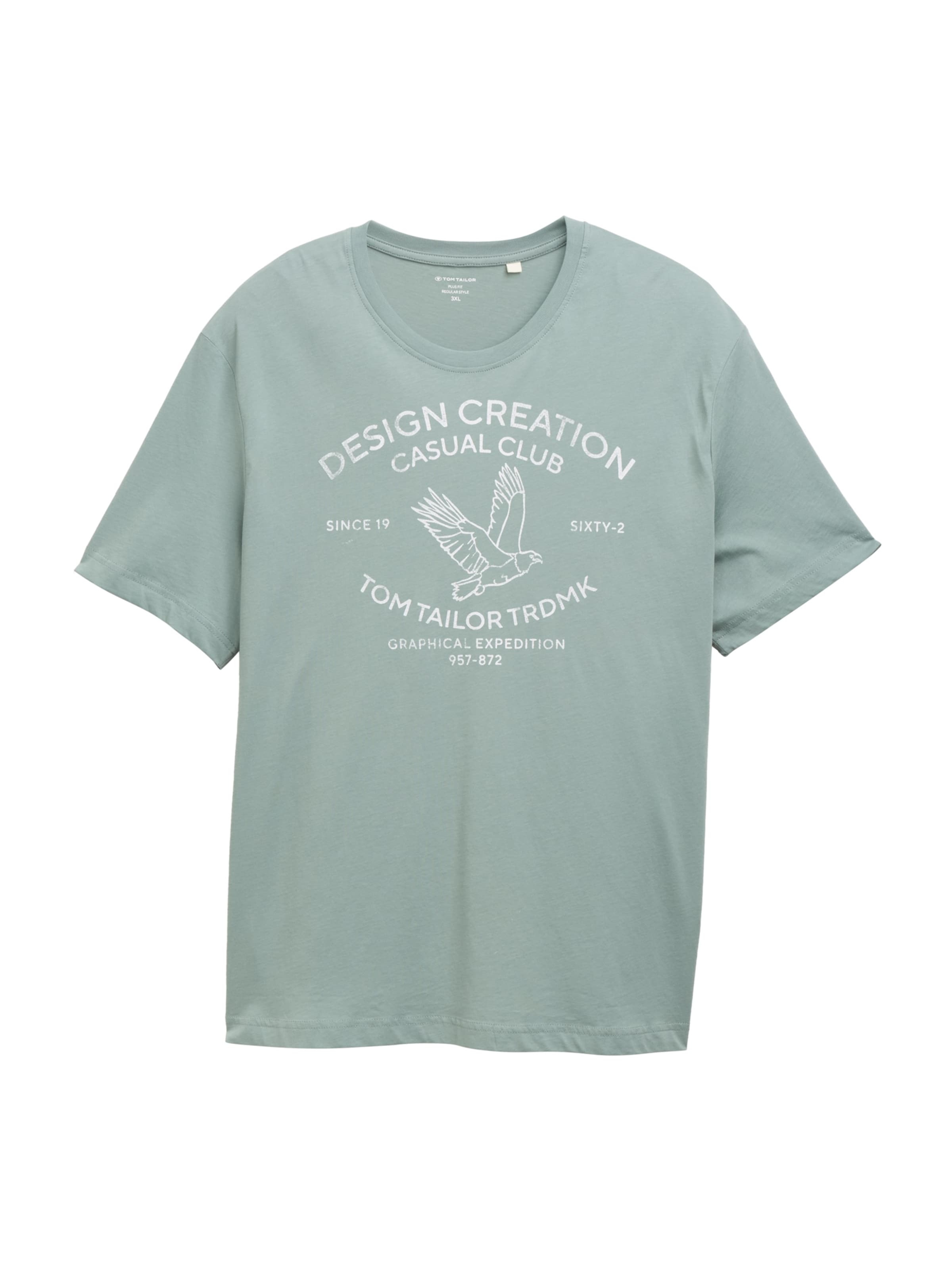 TOM TAILOR Men + Футболка в Зеленый: спереди