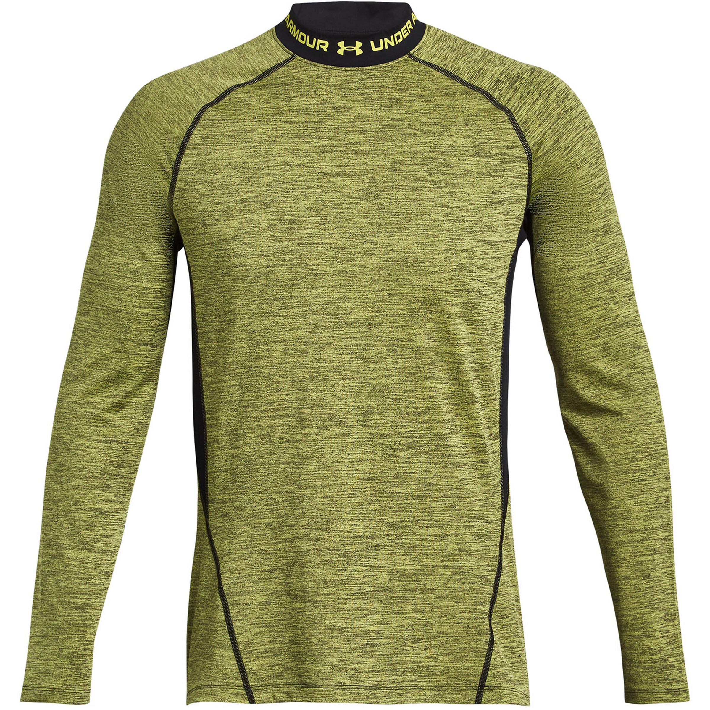 UNDER ARMOUR Performance Shirt 'Twist Mock' in Green: front