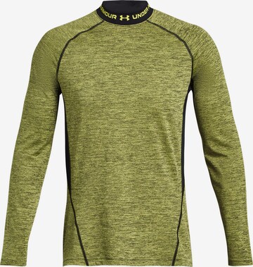 UNDER ARMOUR Performance Shirt 'Twist Mock' in Green: front