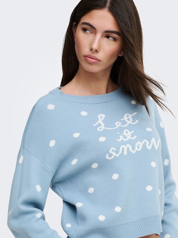 ONLY Pullover 'XMAS' i blå