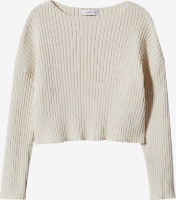 MANGO Pullover 'Pencil' i beige: forside