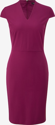 purpurinė COMMA Trumpa kokteilinė suknelė: priekis