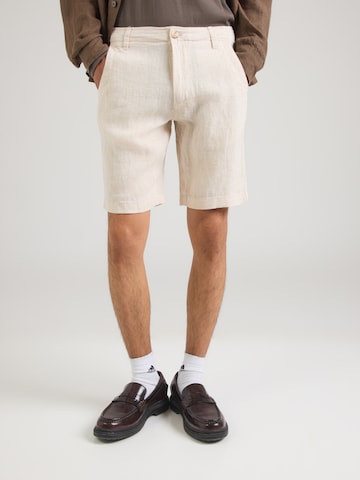 Bruun & Stengade Szabványos Chino nadrág 'Paolos' - bézs: elől