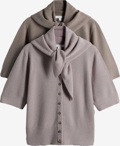 The Set Cardigan i XS i Brokade / pudder, Produktvisning