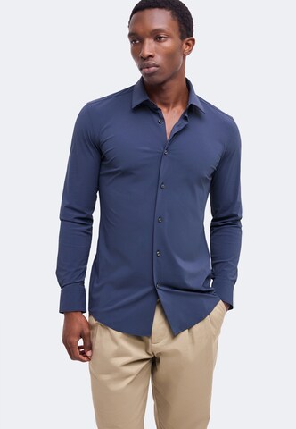 BOSSSlim Fit Košulja 'Hank' - plava boja