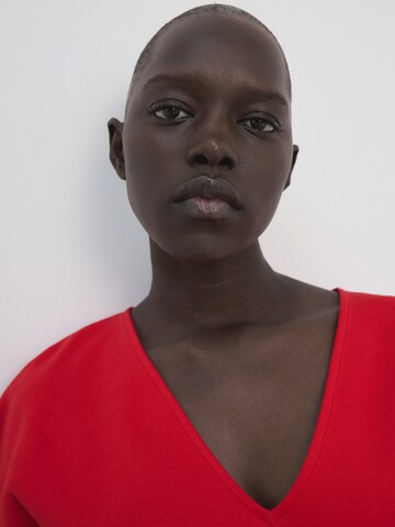 MANGO Majica 'SEVIPI' | rdeča barva