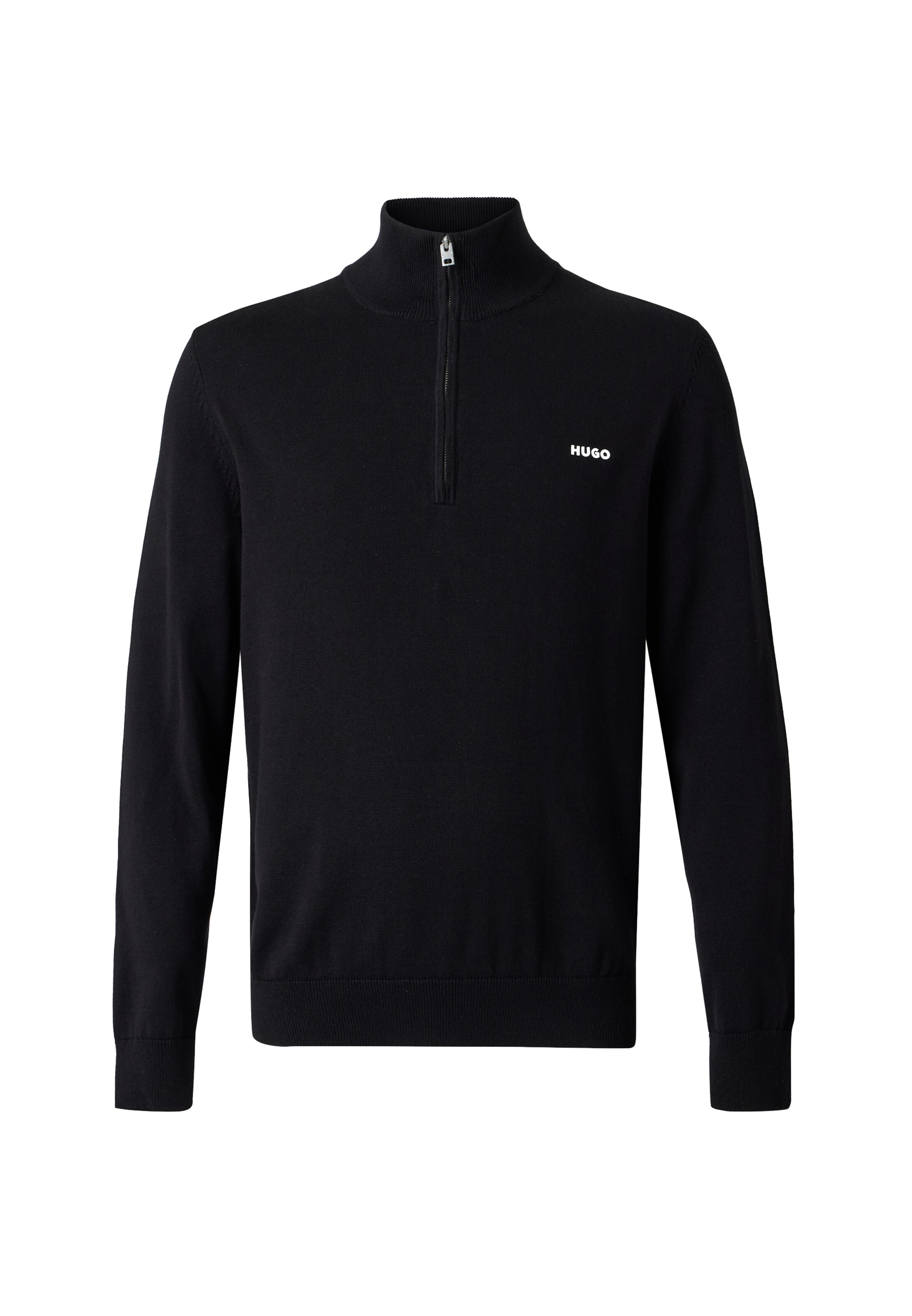 HUGO Sweater 'San Quintus' in Black: front