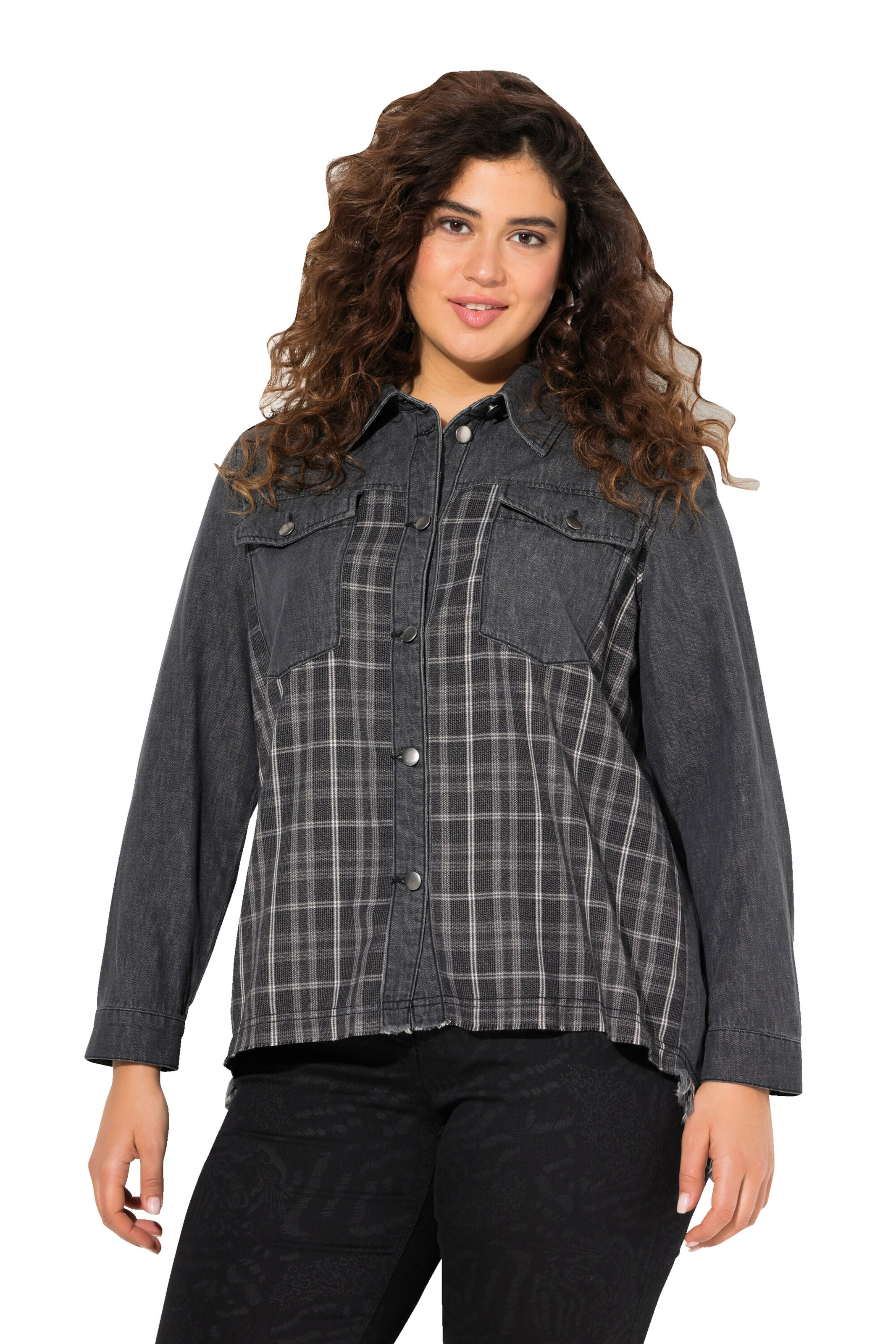 Ulla Popken Bluse in Grau: Vorderseite