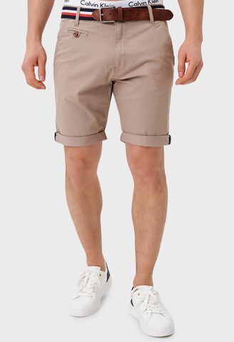 INDICODE JEANS Regular Shorts 'Creel' in Braun: predná strana