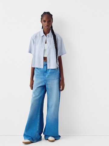 Chemisier Bershka en bleu