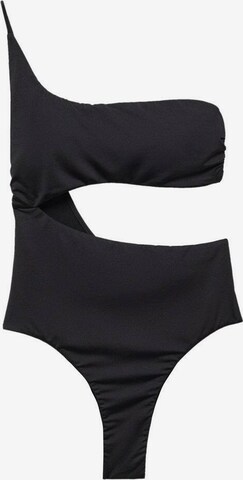 MANGO Bandeau Badeanzug 'Ceres' in Schwarz: predná strana