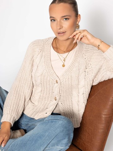 SASSYCLASSY Oversized Cardigan in Beige