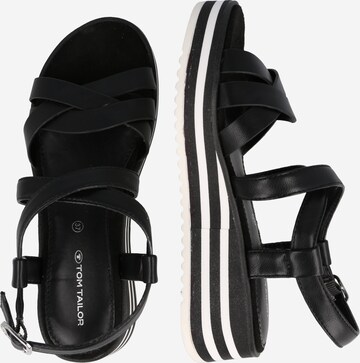 TOM TAILOR Strap sandal in Black