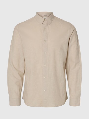 SELECTED Hemd in Beige: Vorderseite