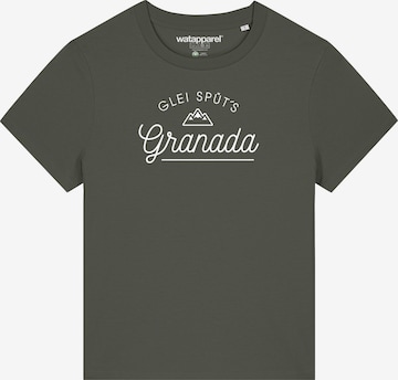 Maglietta ' Glei Spüt's Granada ' di Watapparel in verde: frontale