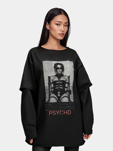 Made By Society Shirt 'Tricou PSYCHO - T27893'‌‌‌‌‌ in Schwarz: Vorderseite