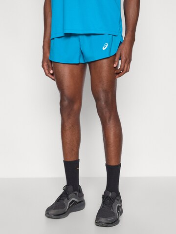 ASICS Normální Sportovní kalhoty – modrá: přední strana