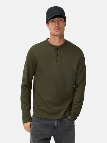 CAMEL ACTIVE Henleyshirt aus reiner Baumwolle in Grün: Vorderseite