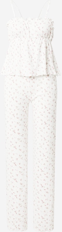 Nasty Gal Pajama in White: front