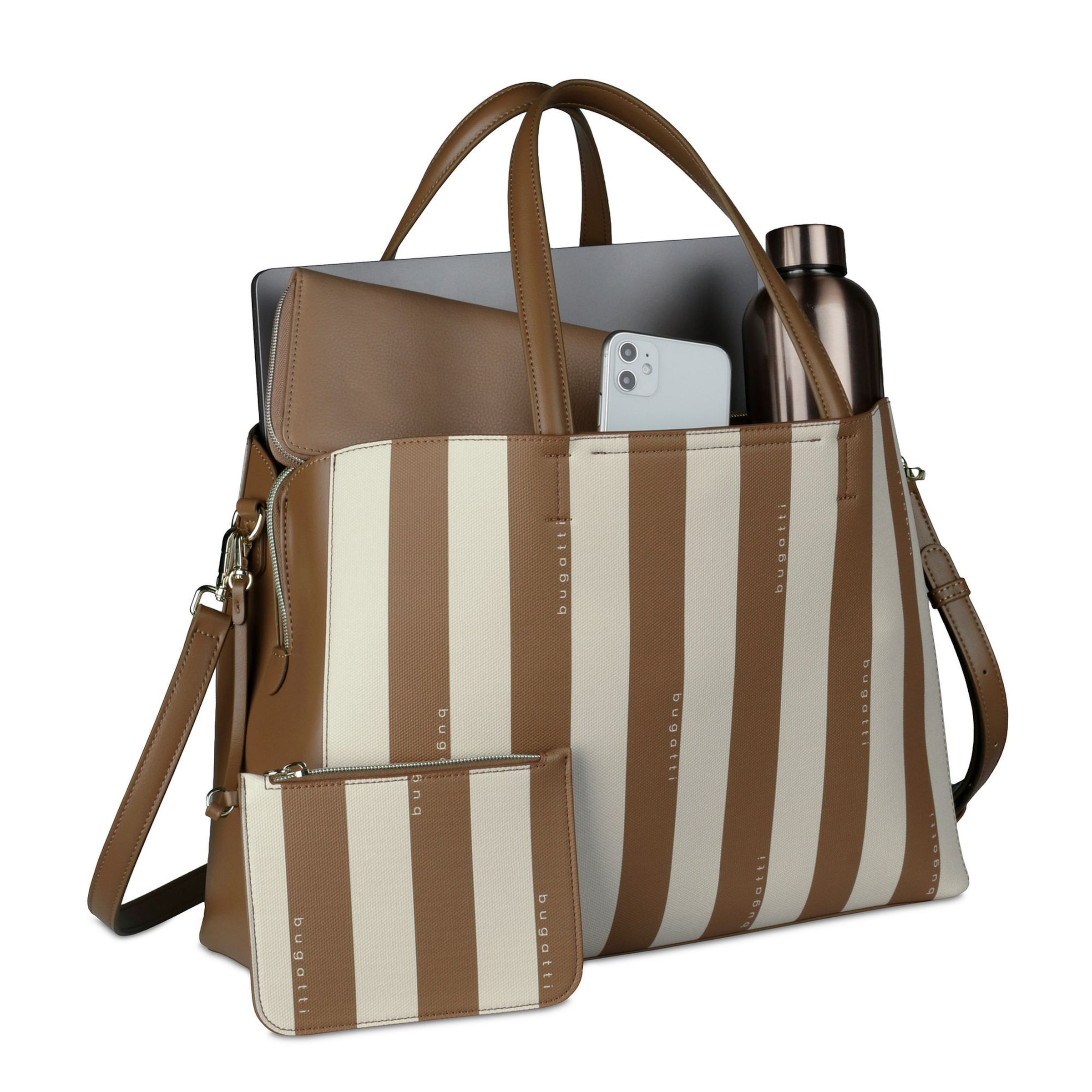 Borsa a tracolla 'Cleo' di bugatti in marrone: frontale