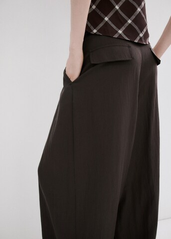 MANGO Wide leg Pants in Brown