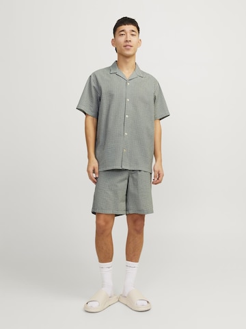 JACK & JONES Comfort Fit Hemd 'Easter Palma' in Grün