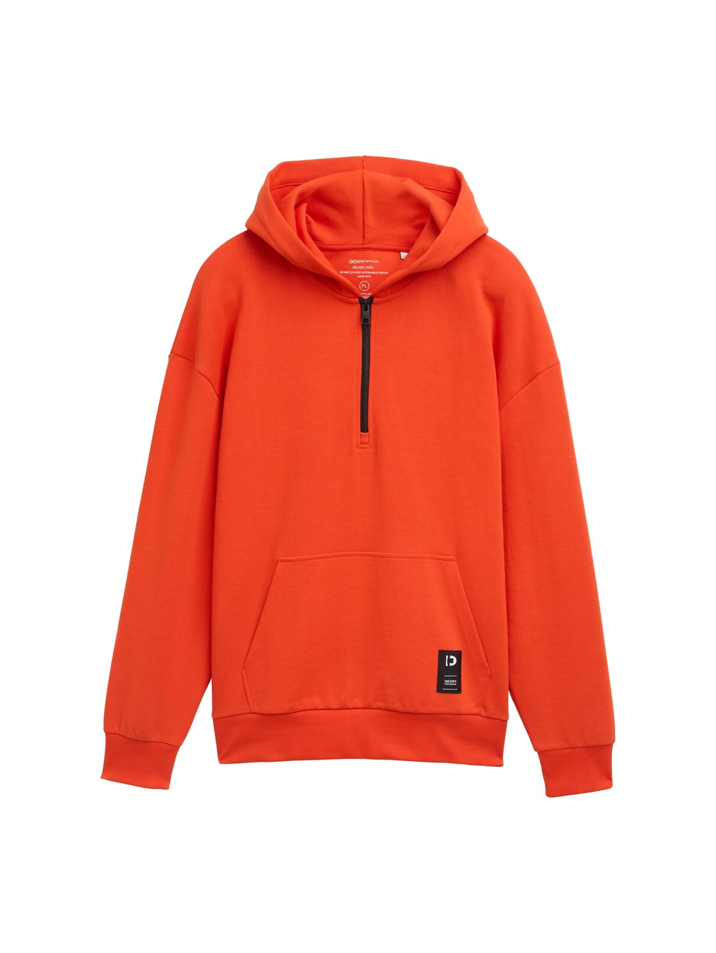 TOM TAILOR DENIM Sweatshirt in Orange: front
