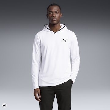 PUMA Sportsweatshirt 'Cloudspun' in Wit: voorkant
