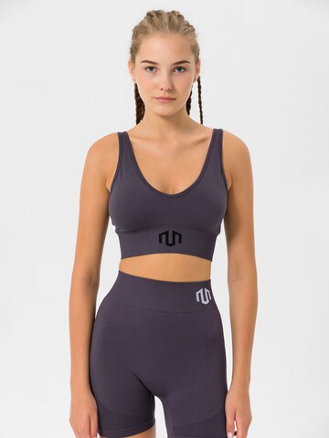 Bustier Soutien-gorge de sport 'Naikan' MOROTAI en gris : devant