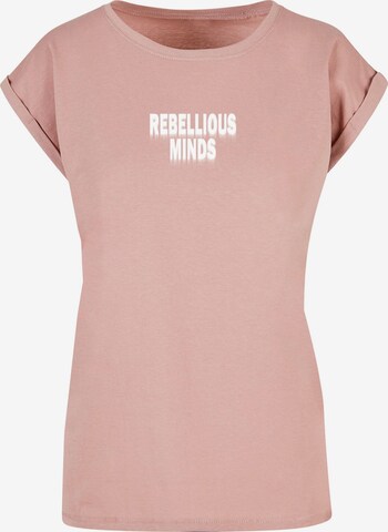 Maglietta 'Rebellious Minds' di Merchcode in rosa: frontale
