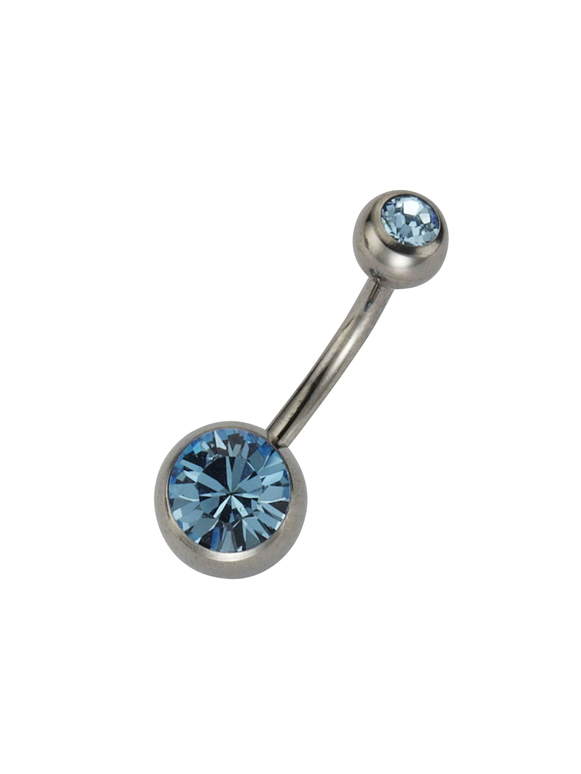 Bijou piercing Zeeme en gris : devant