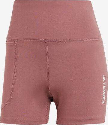 Pantalon de sport ADIDAS TERREX en marron : devant