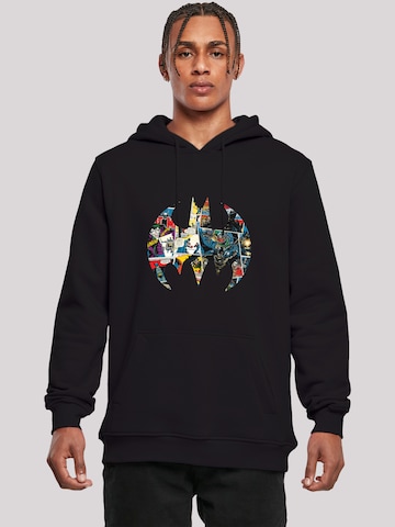 F4NT4STIC Sweatshirt 'Batman Comic Book Logo' in Black: front