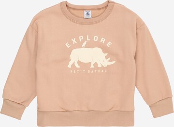 Sweat PETIT BATEAU en beige : devant