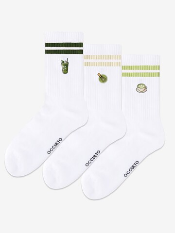 Occulto Athletic Socks 'Summer' in Green