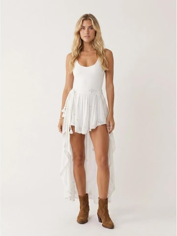 Miss June - Falda 'Jupe Celeste' en blanco: frente