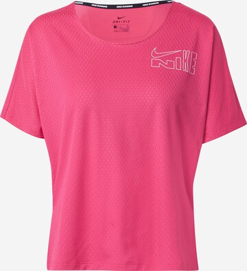 NIKE - Camiseta funcional 'City Sleek' en rosa: frente