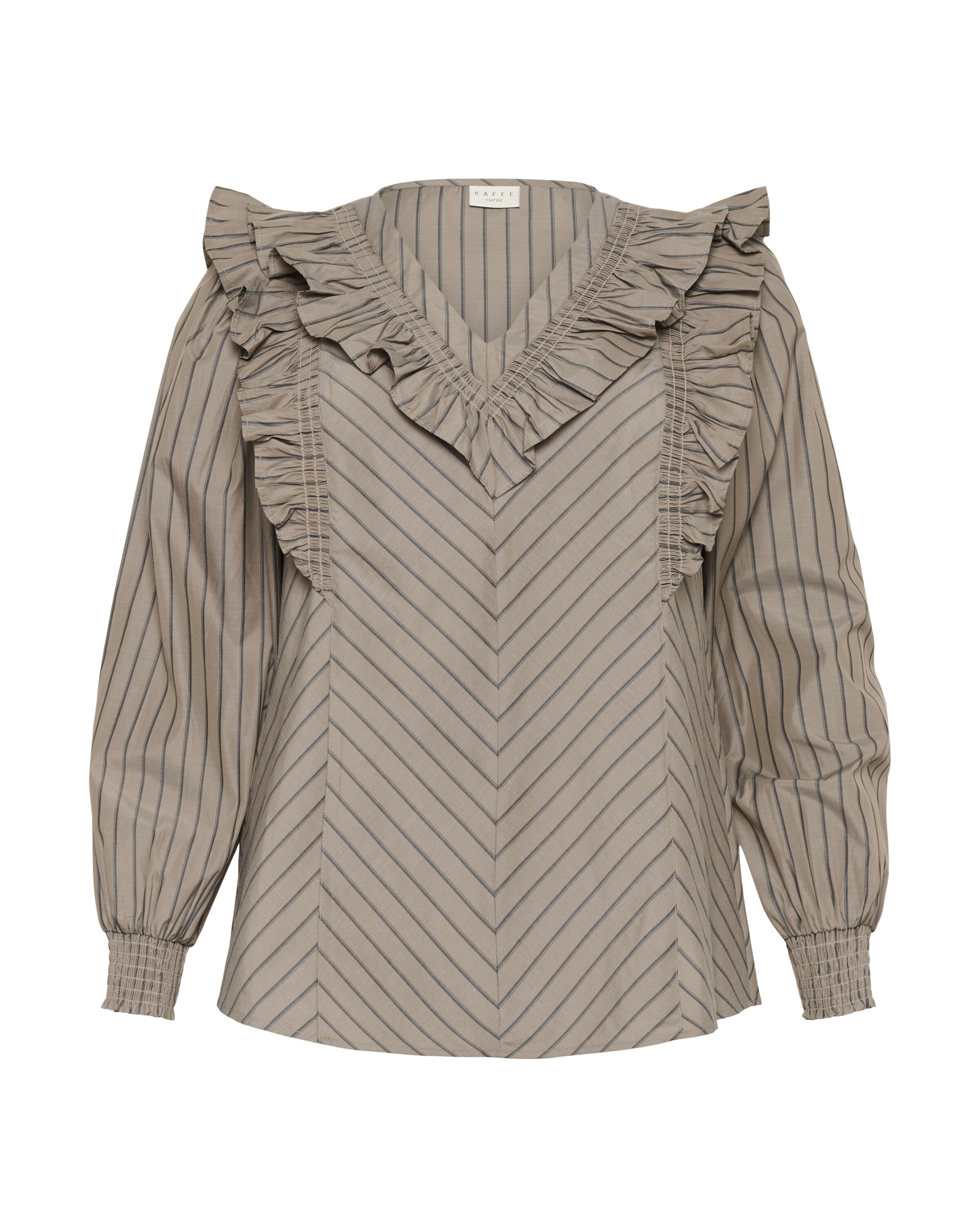 KAFFE CURVE Bluse 'Jerria' in Beige: Vorderseite