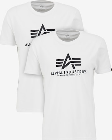 T-Shirt ALPHA INDUSTRIES en blanc : devant