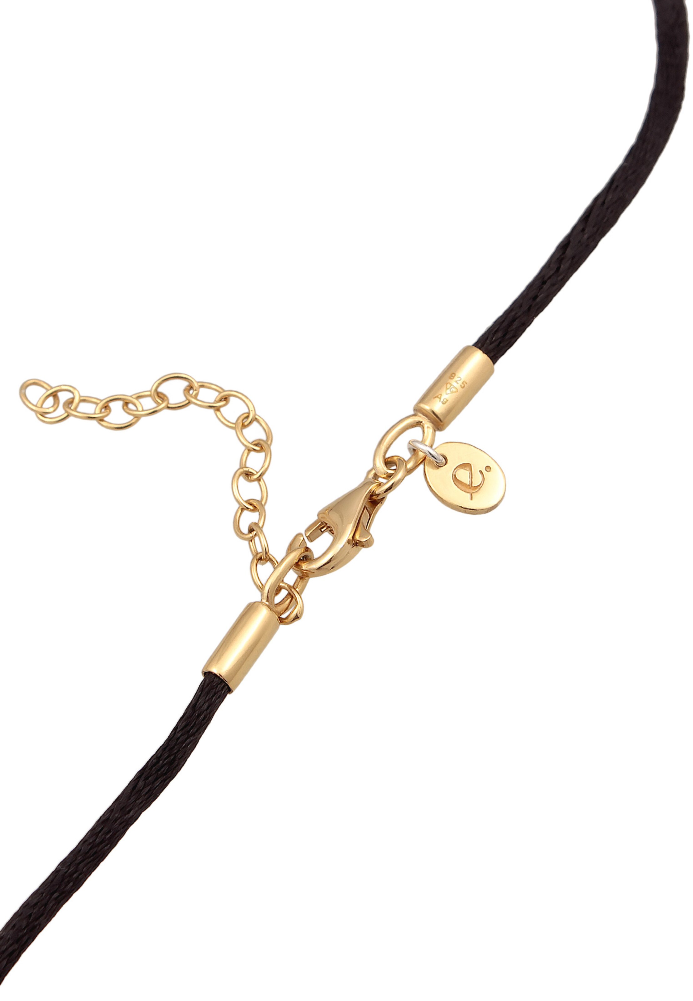 ELLI PREMIUM Ketting 'Tropfen' in Zwart